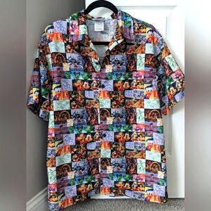 Disney Button Up Disney Characters Colorful Button Down Men's Shirt
